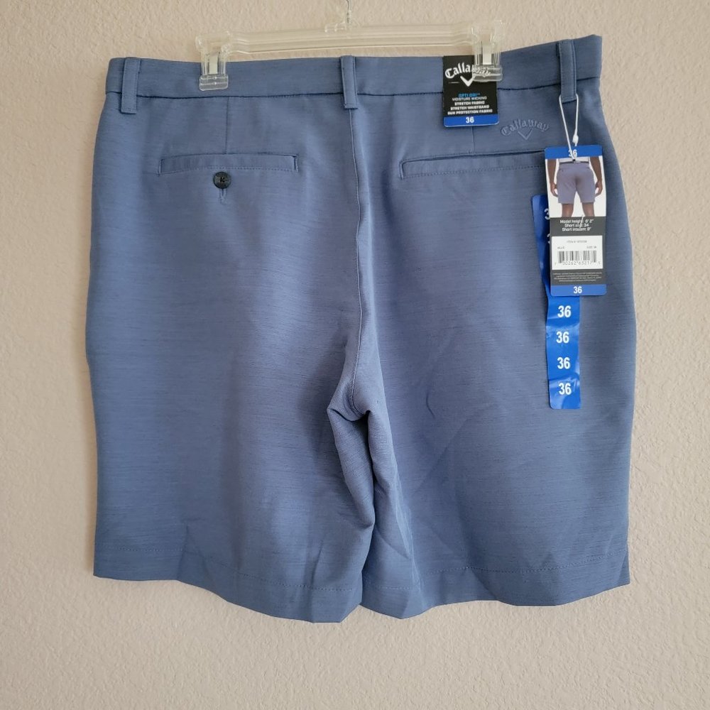 Callaway Mens Active Strech Waistband Shorts Opti-Dry NWT - Picture 3 of 4